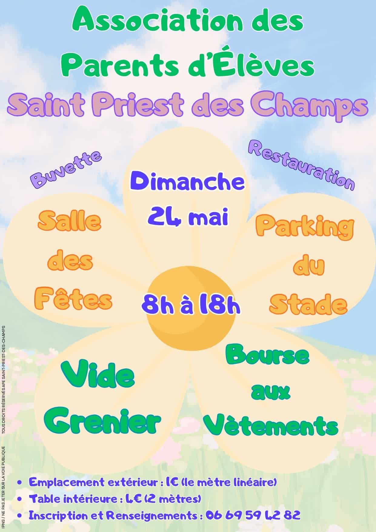Affiche vide grenier APEmai 2026